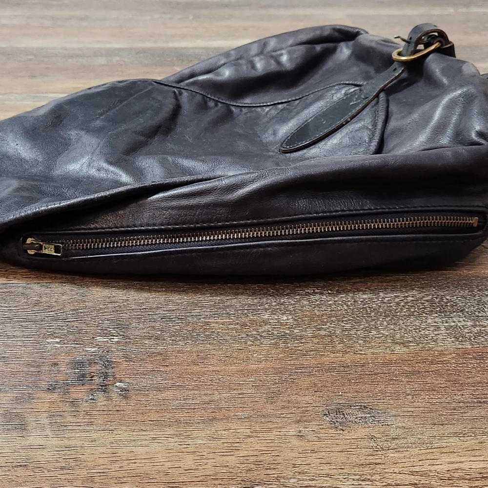 VINTAGE RARE SWAGS MADE IN AUSTRALIA LEATHER SIDECAR CROSSBODY BRASS HARDWARE